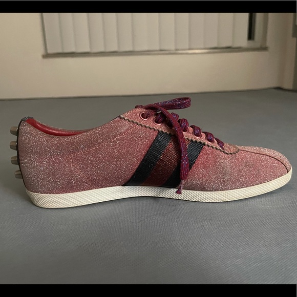 AUTHENTIC GUCCI GLITTER TRAINERS - Picture 6 of 10